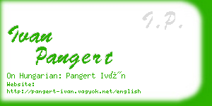 ivan pangert business card